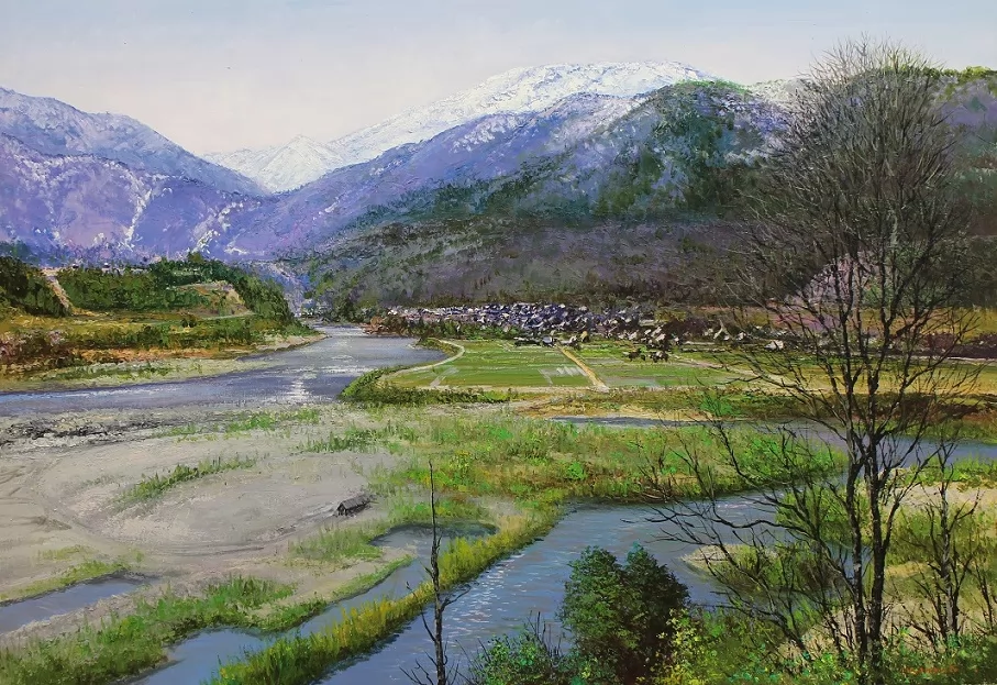白川郷風景（庄川）